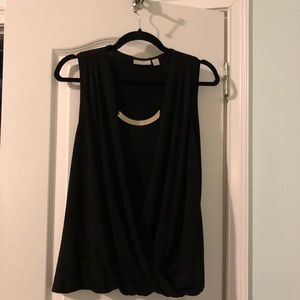 Black NY and Co dress tank w embellished neckline